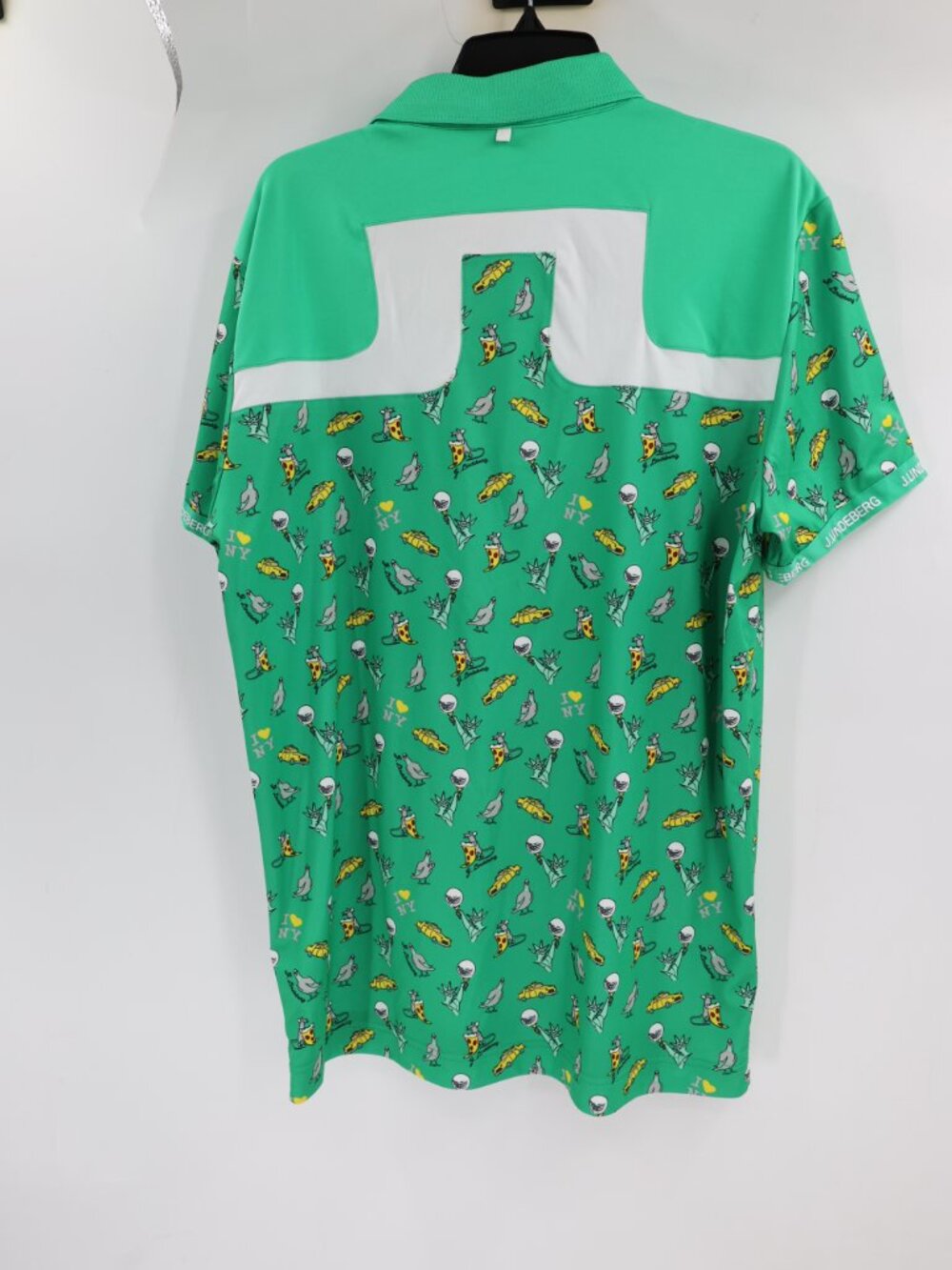 J Lindeberg Polo Shirt Mens Large Jeff Golf Pique Blarney New York Novelty Tour - Picture 9 of 14